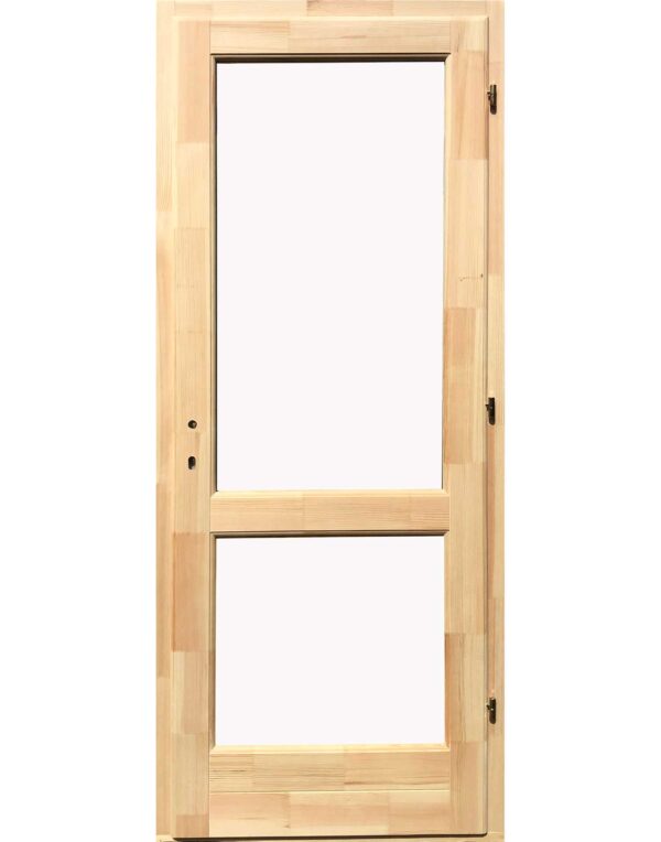 M2-6 üveghelyes fa beltéri ajtó BLOKK tokkal 75x210 cm
